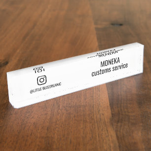Porte-nom Cartes professionnelles Instagram Votre nom Inst