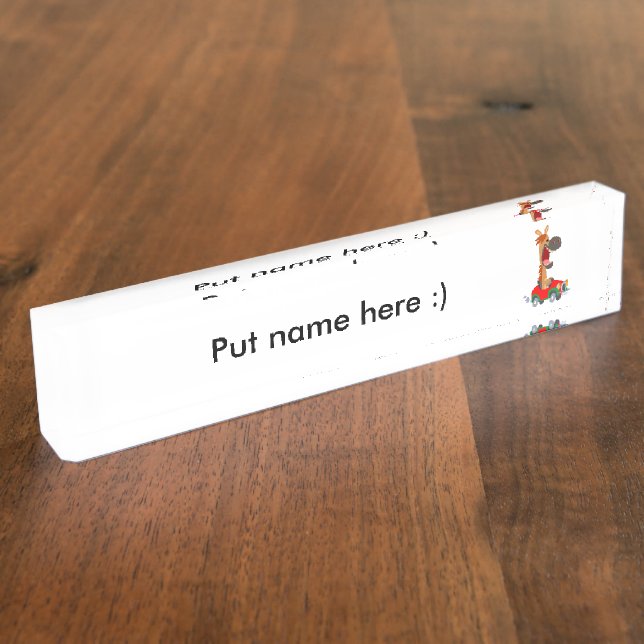Porte-nom Carton Motorisé mignon Horse Nom Plaque (Taille)