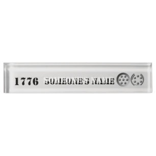 Porte-nom Centesimal 1776 (Minimal) par Kenneth Yoncich