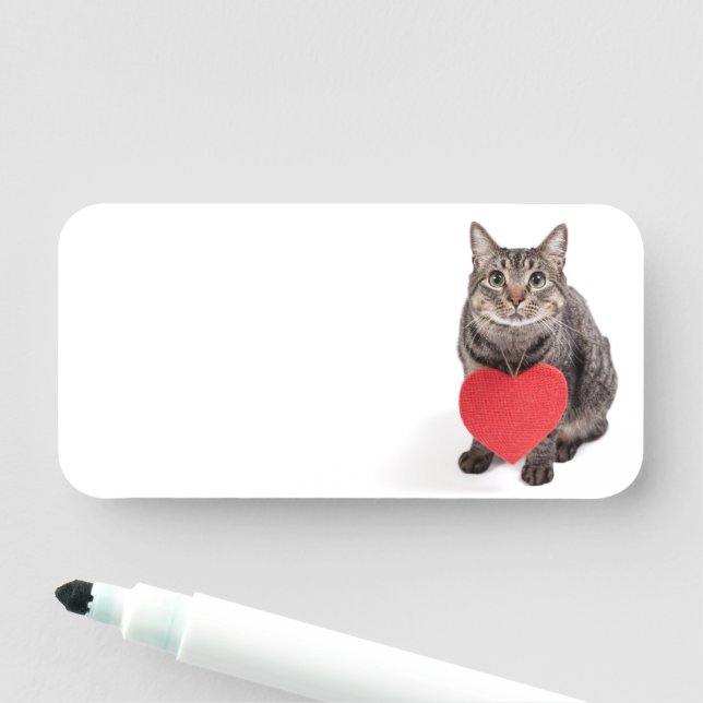 Porte-nom Chat Love (En situation)