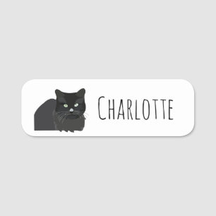 Porte-nom Chat Noir Retour À L'École