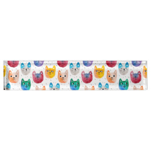 Porte-nom Chats aquarelles et amis