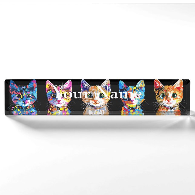 Porte-nom chats dans la rangée (Devant)