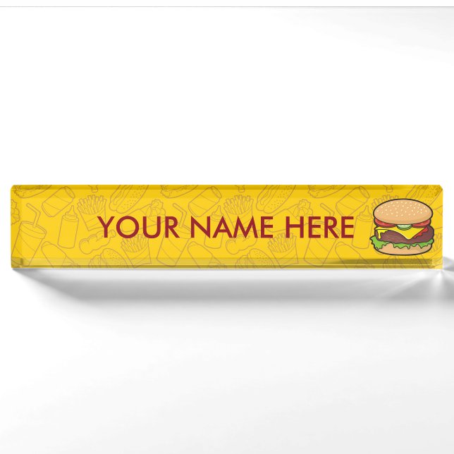Porte-nom Cheeseburger (Devant)