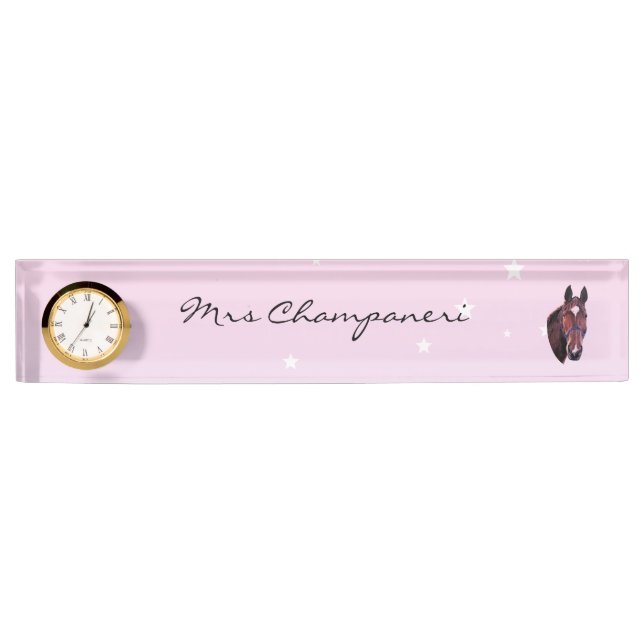 Porte-nom Cheval de châtaignes (Devant)