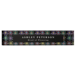 Porte-nom Chic Elegant Sciences de la structure atomique