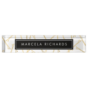 Porte-nom Chic Gold Bobby Pins Hair Styliste Salon