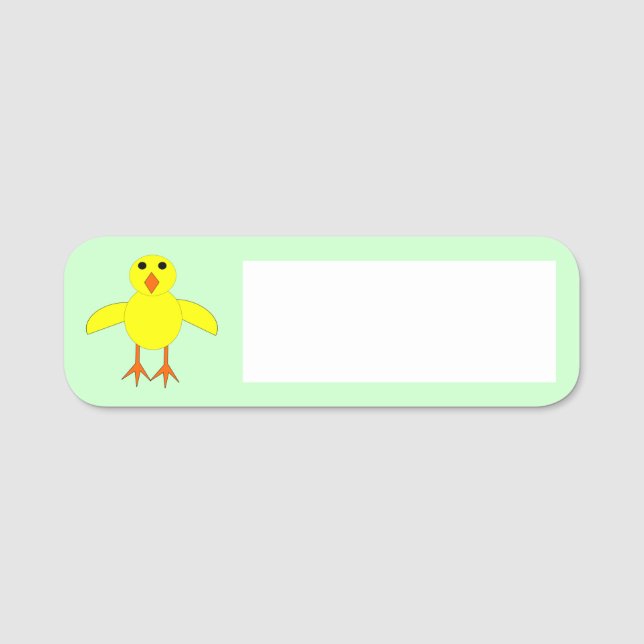 Porte-nom Chick Pâques mignon (Devant)