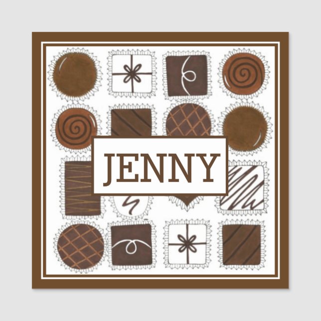 Porte-nom Chocolat Bon Bon Bonbons Chocolatier Chocolatier (Devant)