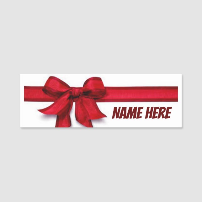 PORTE-NOM **CHRISTMAS RIBBON** POUR LES ÉVÉNEMENTS DE NOËL (Devant)