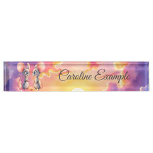 Porte-nom Chuchotements de coucher de soleil – Une petite hi
