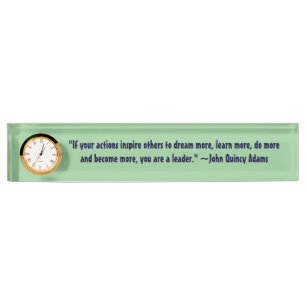 Porte-nom Citation de direction de John Quincy Adams