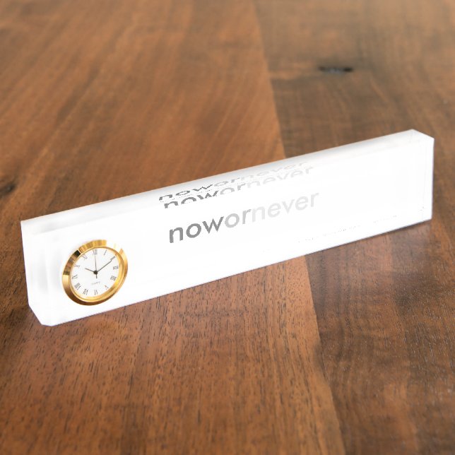 Porte-nom Citation de fin ou de fin pour les procrastinateur (Taille)