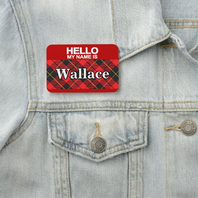 Porte-nom Clan écossais Wallace Tartan Plaid (En situation)