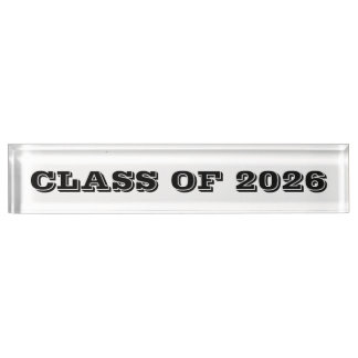 Porte-nom Classe de papier noir clair 2026 par Janz