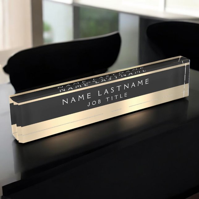 Porte-nom Classe Executive Black Gold Professional (Créateur téléchargé)