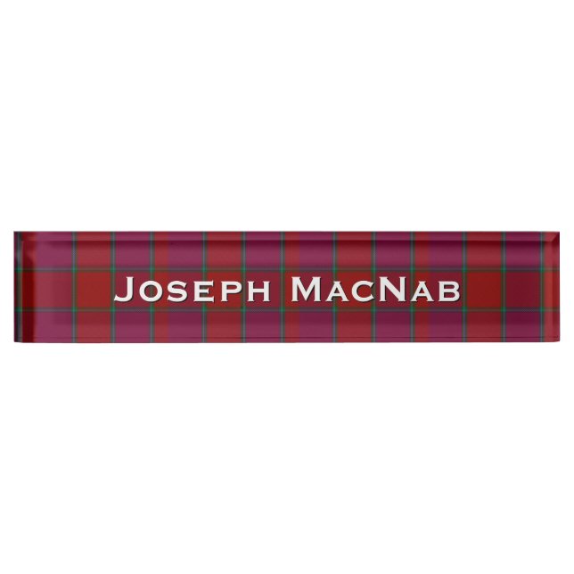Porte-nom Classic Clan MacNab Custom Desk Nameplate (Devant)
