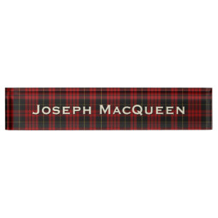 Porte-nom Classic Clan MacQueen Custom Desk Nameplate