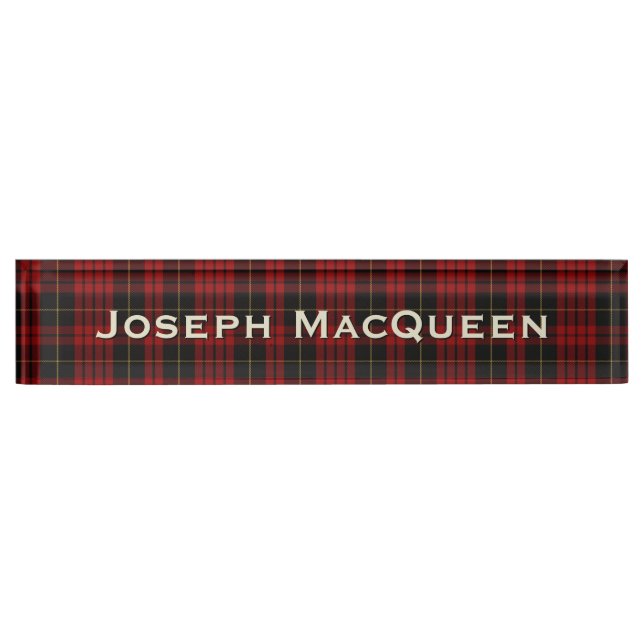 Porte-nom Classic Clan MacQueen Custom Desk Nameplate (Devant)