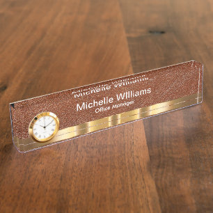 Porte-nom Classy Executive Venin Leather Look Desk