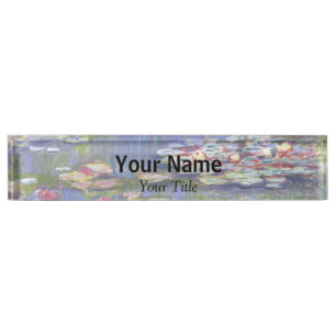 Porte-nom Claude Monet - Nymphéas / Nymphéas
