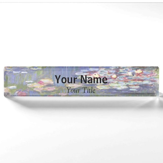 Porte-nom Claude Monet - Nymphéas / Nymphéas (Devant)