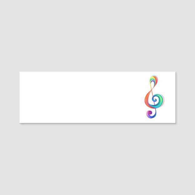 Porte-nom Clé arc-en-ciel (Devant)