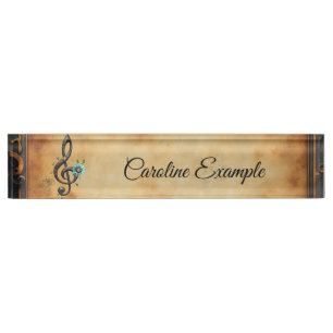 Porte-nom Clef mécanique
