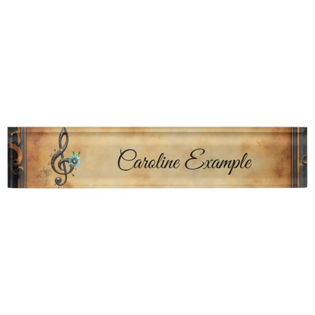 Porte-nom Clef mécanique (Devant)
