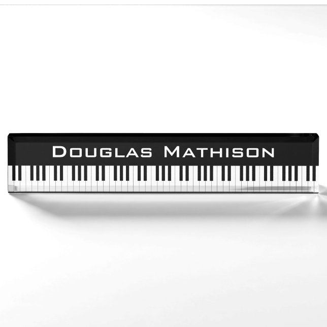 Porte-nom Clés de piano (Devant)