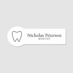 Porte-nom Clinique dentaire minimaliste moderne pour dentist