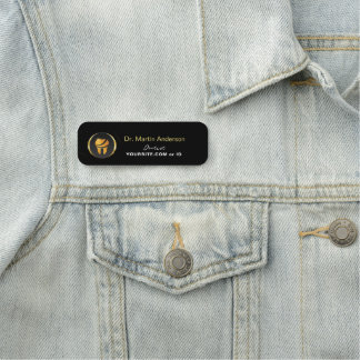 Porte-nom Clinique dentaire professionnelle Gold Tooth Logo