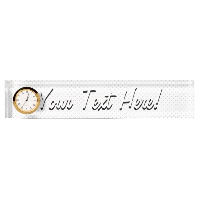 Porte-nom Cliquez sur Personnaliser pour modifier Gris en co (Devant)