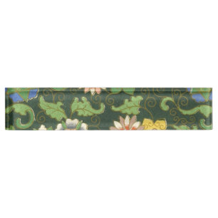 Porte-nom Cloisonne Chine Patter Asiatique Oriental