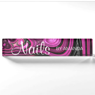 Porte-nom Clouez le pourpre de NailArt de pédicurie