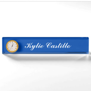 Porte-nom Cobalt Blue Unique Professional Nom de calligraphi