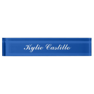 Porte-nom Cobalt Blue Unique Professional Nom de calligraphi