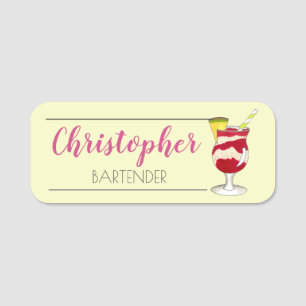 Porte-nom Cocktail Hawaiian Lava Flow Luau Island Tiki Bar