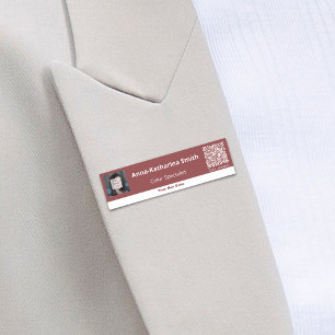 Porte-nom Code QR d'image professionnelle