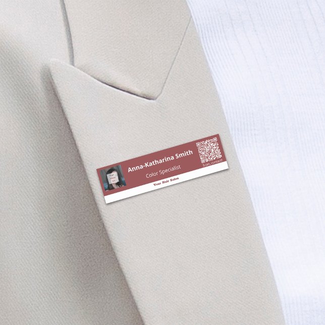 Porte-nom Code QR d'image professionnelle (Professional Image QR-code Name Tag)