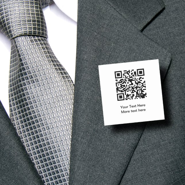Porte-nom Code QR du budget - Gros nom d'information (Promotional QR mode pin badge)