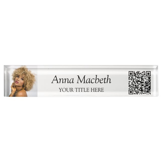 Porte-nom Code QR professionnel (Devant)