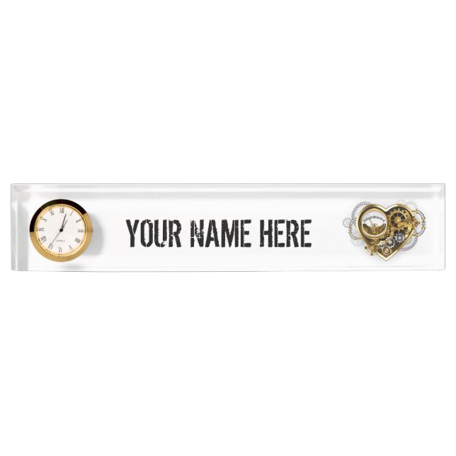 Porte-nom Coeur vapeur avec un manomètre (Devant)