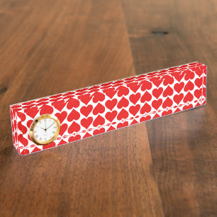 Porte-nom Coeurs rouges Motif, Romantique, Amour