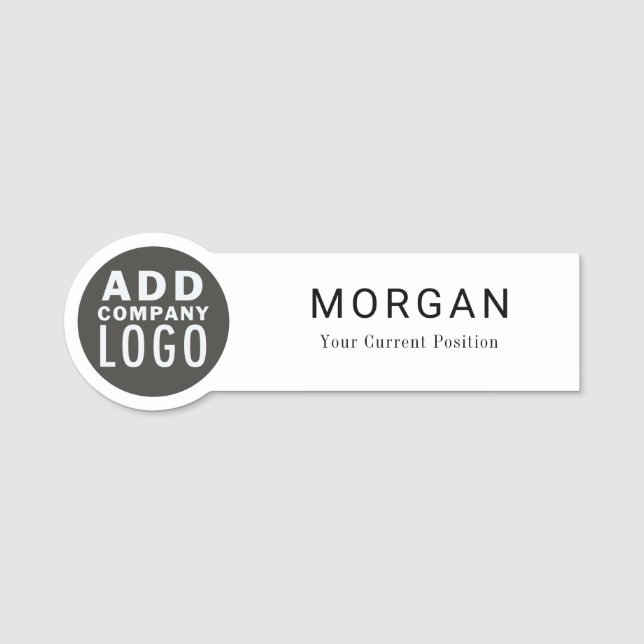 Porte-nom Collaborateur de l'entreprise du logo d'entreprise (Devant)