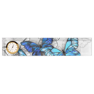 Porte-nom Composition des White and Blue Butterflies