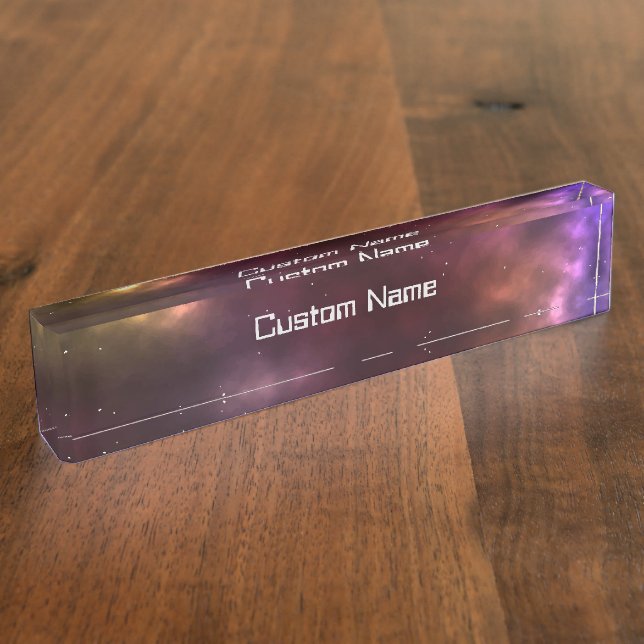 Porte-nom Conception de constellations de l'espace cosmique  (Taille)