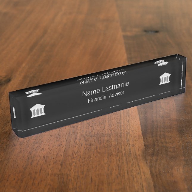 Porte-nom Conception professionnelle du conseiller financier (Taille)