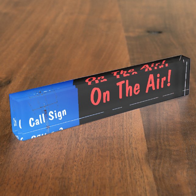 Porte-nom Connexion d'appel radio amateur en vol (Taille)