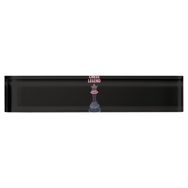 Porte-nom Cool de la légende des échecs avec matchs de contr (Devant)